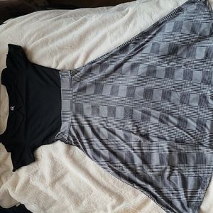 Black and White Collared Dress